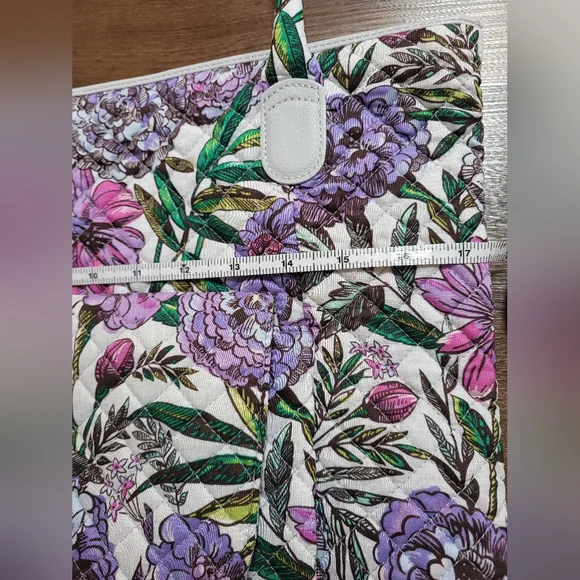 VERA BRADLEY Carson North South Tote in Lavender Meadow, NWT - Picture 11 of 14
